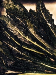 Washing kale