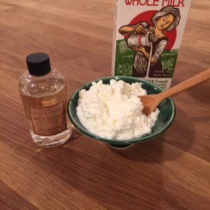 cottage cheese with nigari and milk